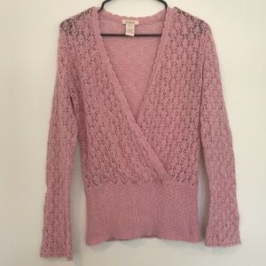Sundance Blush Crochet Faux Wrap